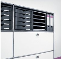 Module de classement SYSTEM BOX KARMA, 5 tiroirs, gris/