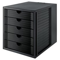 Module de classement SYSTEM BOX KARMA, 5 tiroirs, noir