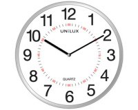 Wandklok Unilux Aria Ø 28.5cm zilvergrijs/wit