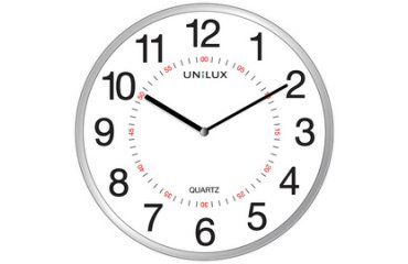 Pendule murale Unilux Aria Ø28,5cm gris argenté/blanc