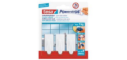 Powerstrips Crochet adhésif SMALL, tendance, blanc