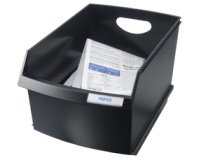 Bac à papier LOGO-DRIVE, polystyrène, 25 litres, gris