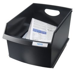 Bac à papier LOGO-DRIVE, polystyrène, 25 litres, noir