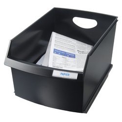 Bac à papier LOGO-DRIVE, polystyrène, 25 litres, gris