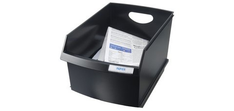 Bac à papier LOGO-DRIVE, polystyrène, 25 litres, gris