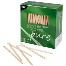 Touillette 'pure', longueur: 110 mm, en bois