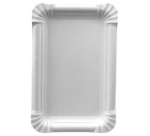 Assiette en carton 'pure' rectangulaire, blanc
