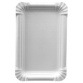 Assiette en carton "pure" rectangulaire, blanc