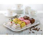 Assiette en carton 'pure' rectangulaire, blanc