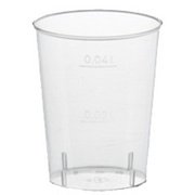 Verre à liqueur en plastique, 2 cl, transparent