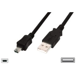 mini câble USB 2.0, USB-A - mini USB-B de 5 broches,