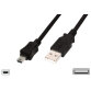 mini câble USB 2.0, USB-A - mini USB-B de 5 broches,