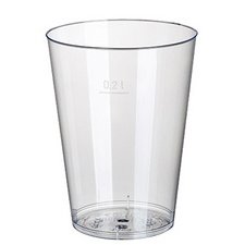 Gobelet en plastique PS, 0,4 l, par 50, transparent