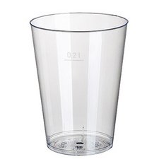 Bekers in plastic PS 0,4 l 50 stuks transparant