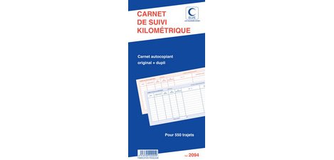 Spiral bound 'Mileage Log', 50 sheets, duplicate