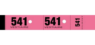 Bloc vestiaire, 50 feuillets de 3 coupons