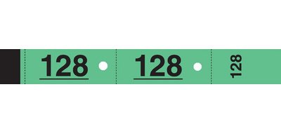 Bloc vestiaire piqué elve 3 coupons perforés détachables numérotés 1/1000 30x200mm 50 feuillets coloris vert