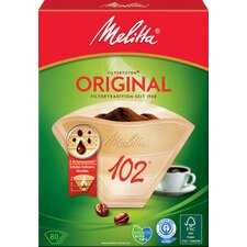 Koffiefilter Melitta aroma '102', naturel bruin