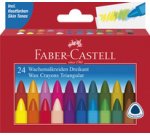 FABER-CASTELL Craie à la cire triangulaire, étui de 24