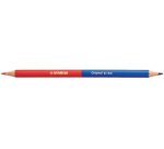 Crayon de couleur bicolore Stabilo Original rouge/bleu