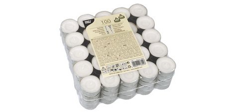 Bougies chauffe-plat, diamètre: 38 mm, blanc