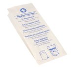 Sachet hygiénique en papier, imprimé, blanc/bleu