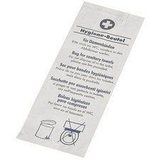 Sac hygiénique en papier, imprimé, blanc - Lot de 200