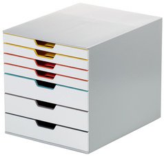 Module de classement 7 tiroirs Durable Varicolor couleurs mixtes.