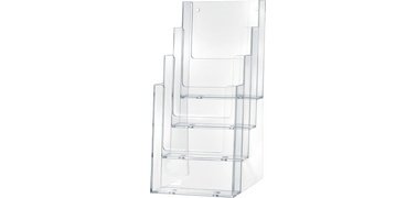 Porte-brochures de table 'the helpdesk', transparent