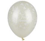 Ballon de baudruche 'Just Married', ivoire métallisé