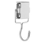 Crochet magnétique en métal, argenté