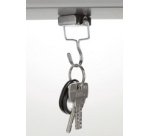 Crochet magnétique en métal, argenté