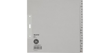 Register-Trennblätter aus Naturpapier, A-Z, A4, halbe Höhe