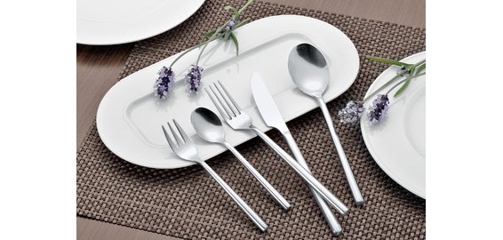 Couverts 24 pièces 'Silke', en acier inoxydable