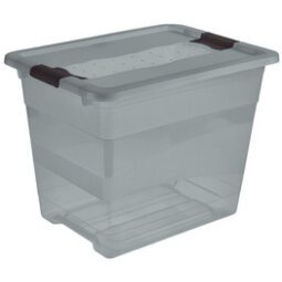 Boîte de rangement 'cornelia', 24 L, crystal-grey