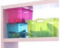 Boîte de rangement 'franz', 24 litres, crystal-grey