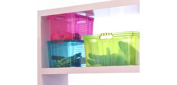 Opbergbox 'franz', 24 liter, crystal-grey