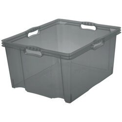 Boîte de rangement 'franz', 44 litres, crystal-grey