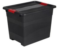 Boîte de rangement 'eckhart', 83 L, graphite/rouge