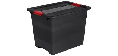 Aufbewahrungsbox 'eckhart', 83 L, Graphit/Rot