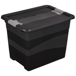 Boîte de rangement 'eckhart', 33 L, graphite/rouge