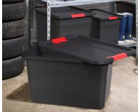 Boîte de rangement 'eckhart', 24 L, graphite/rouge