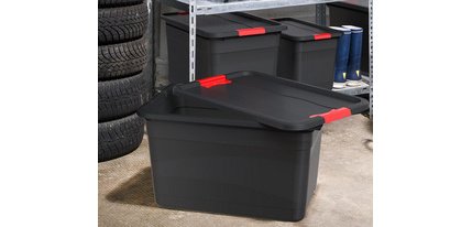Aufbewahrungsbox 'eckhart', 24 L, graphit/rot