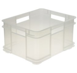 Opbergkist Euro-Box XL 'Bruno', 28 liter natuurlijk transparant