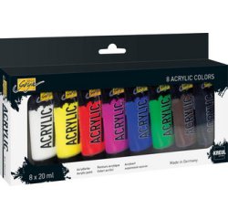 Peinture acrylique SOLO Goya Acrylic, 20 ml, set de 8