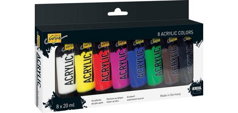 Peinture acrylique SOLO Goya Acrylic, 20 ml, set de 8