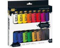 Peinture acrylique SOLO Goya Acrylic, 20 ml, kit de 16