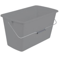 Seau de ménage 'bent', rectangulaire, nordic-grey