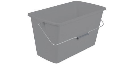 Seau de ménage 'bent', rectangulaire, nordic-grey