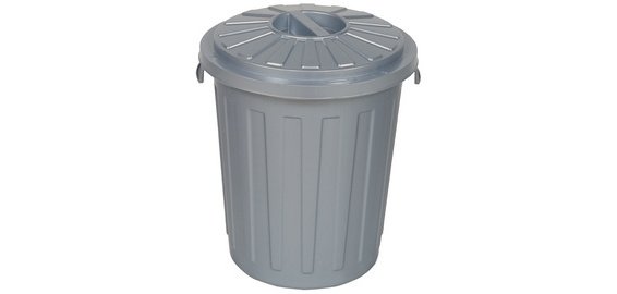 Mülleimer 'Maxi-Tonne mats' mit Deckel, 23 Liter